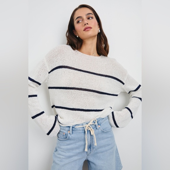 Rails Evangeline Sweater Navy White Stripe - Picture 1 of 5